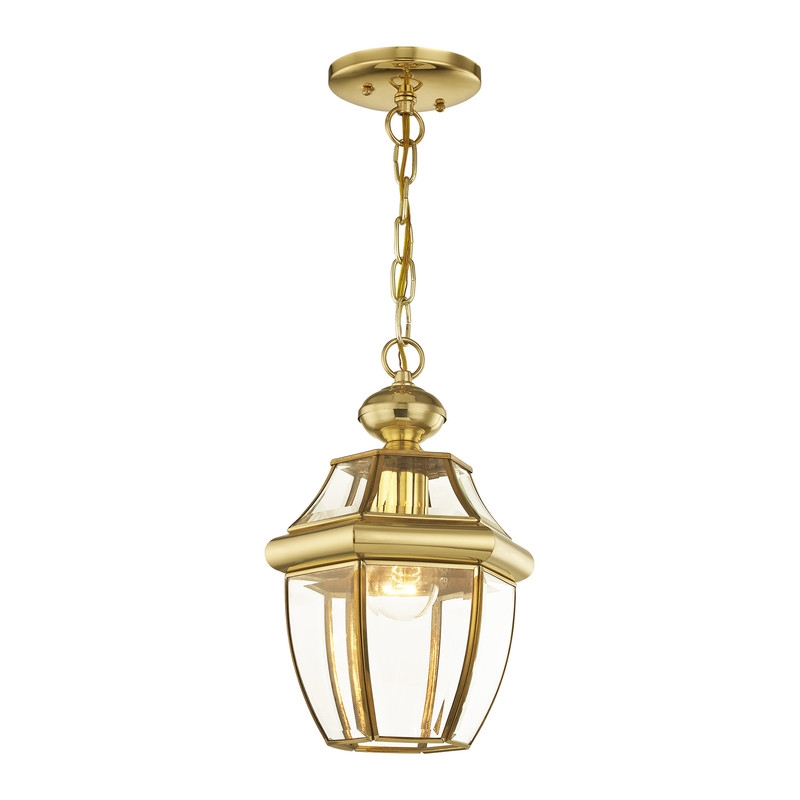 Beaumont Lane Contemporary 1 Light Polished Brass Outdoor Lantern