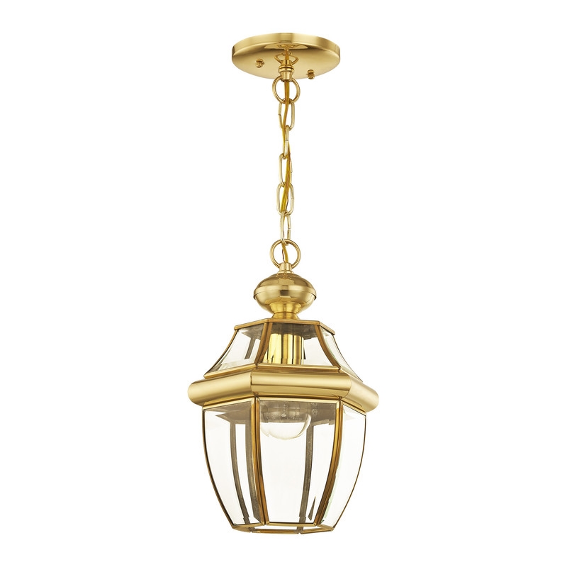 Beaumont Lane Contemporary 1 Light Polished Brass Outdoor Lantern
