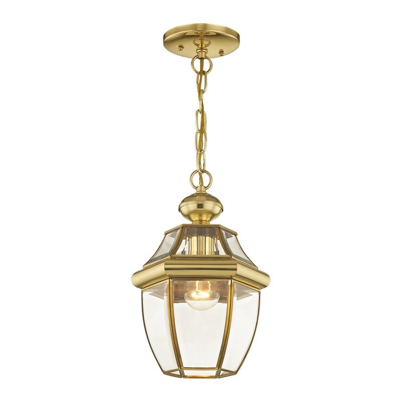 Beaumont Lane Contemporary 1 Light Polished Brass Outdoor Lantern