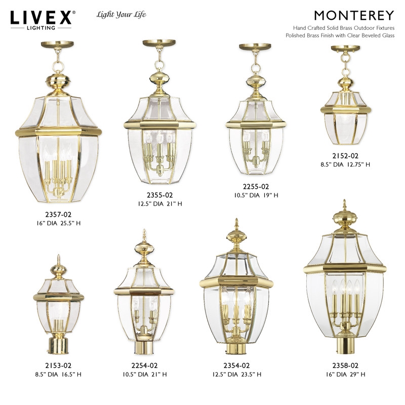 Beaumont Lane Contemporary 1 Light Polished Brass Outdoor Lantern