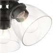 Beaumont Lane Transitional 3-Light Metal & Glass Flush Mount in Black