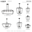 Beaumont Lane Transitional 3-Light Metal Convertible Lantern in Black