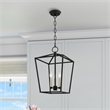 Beaumont Lane Transitional 3-Light Metal Convertible Lantern in Black