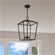 Beaumont Lane Transitional 3-Light Metal Convertible Lantern in Black