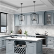 Beaumont Lane Transitional 3-Light Metal Convertible Lantern in Black