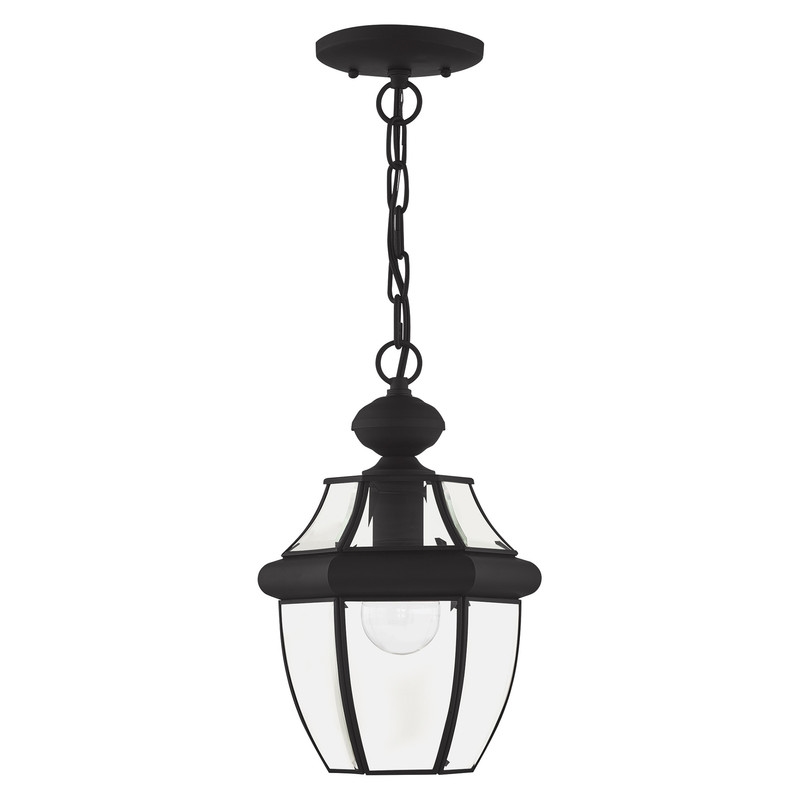 Beaumont Lane Contemporary Brass 1 Light Black Outdoor Lantern