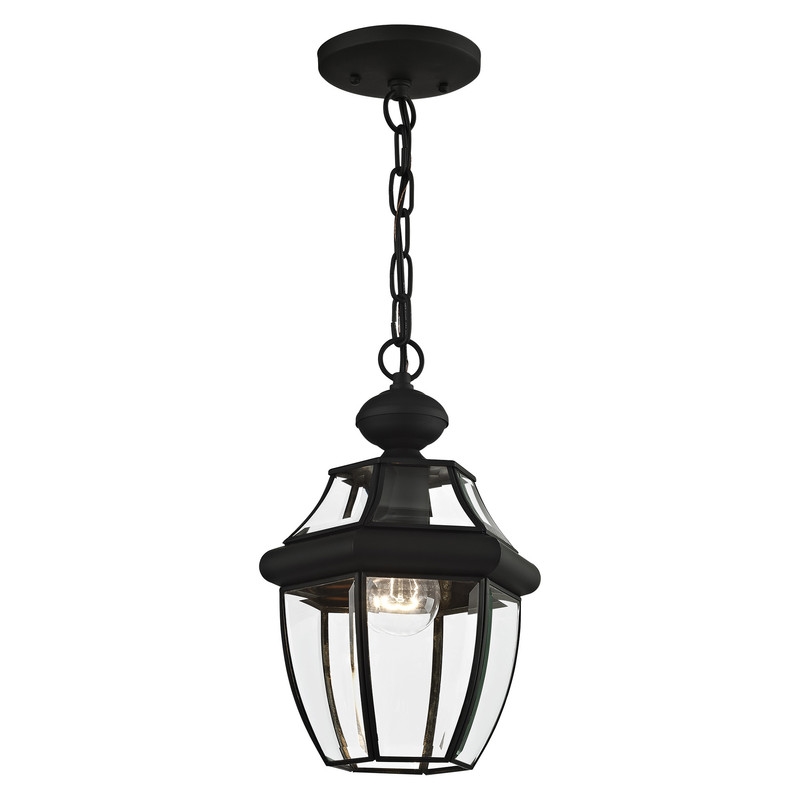 Beaumont Lane Contemporary Brass 1 Light Black Outdoor Lantern