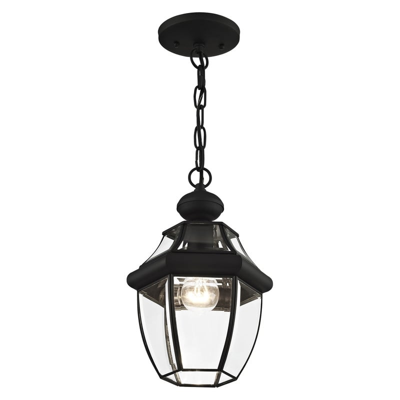 Beaumont Lane Contemporary Brass 1 Light Black Outdoor Lantern