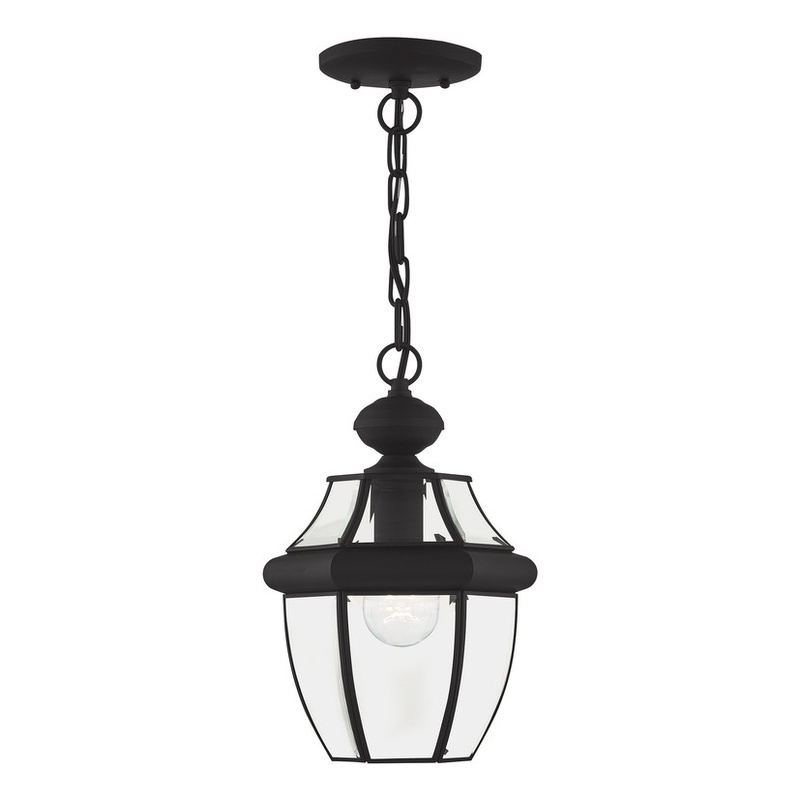 Beaumont Lane Contemporary Brass 1 Light Black Outdoor Lantern