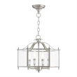Beaumont Lane Contemporary 4 Light Brushed Nickel Chain Hang/Ceiling Mount