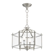 Beaumont Lane Contemporary 4 Light Brushed Nickel Chain Hang/Ceiling Mount