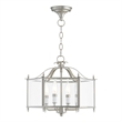 Beaumont Lane Contemporary 4 Light Brushed Nickel Chain Hang/Ceiling Mount
