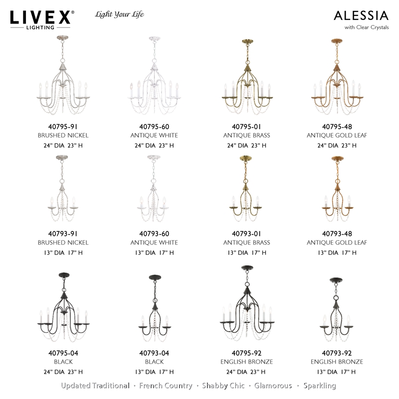 Beaumont Lane Contemporary 5-Light Metal Chandelier in Antique White