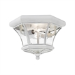 Beaumont Lane Contemporary Brass 2 Light White Ceiling Mount