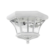 Beaumont Lane Contemporary Brass 2 Light White Ceiling Mount