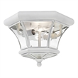 Beaumont Lane Contemporary Brass 2 Light White Ceiling Mount