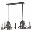 Beaumont Lane Contemporary 9 Light Linear Chandelier in Bronze