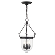 Beaumont Lane Contemporary Steel 3 Light Black Chain Lantern