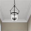 Beaumont Lane Contemporary Steel 3 Light Black Chain Lantern