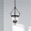 Beaumont Lane Contemporary Steel 3 Light Black Chain Lantern
