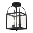 Beaumont Lane Contemporary 2 Light Black Chain Hang/Ceiling Mount