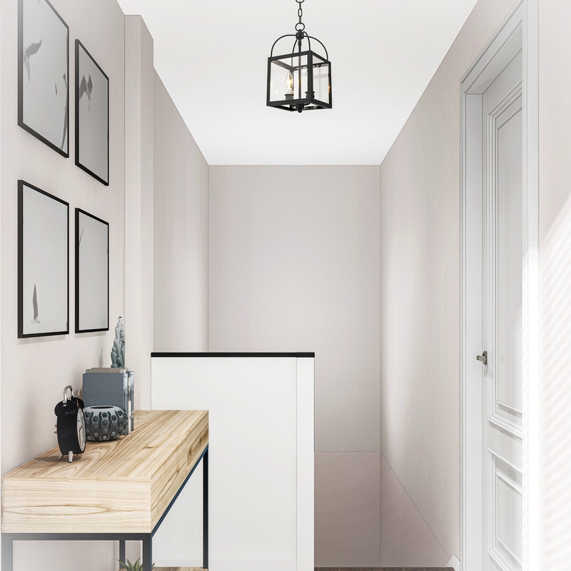 Beaumont Lane Contemporary 2 Light Black Chain Hang/Ceiling Mount