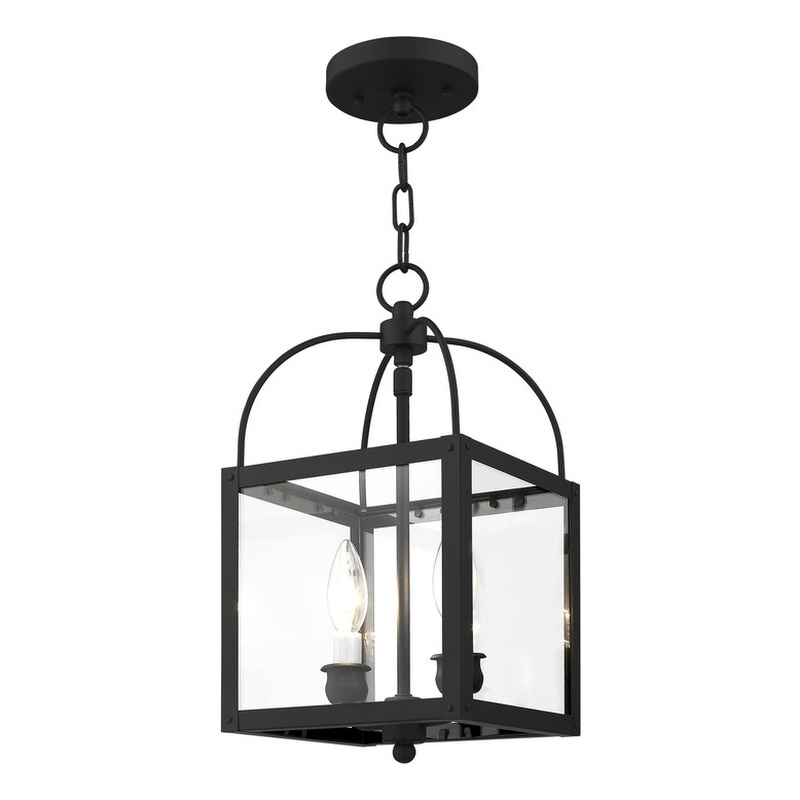 Beaumont Lane Contemporary 2 Light Black Chain Hang/Ceiling Mount
