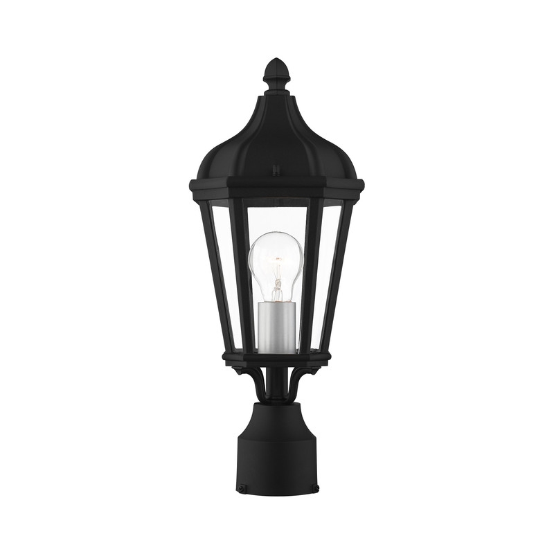 Beaumont Lane Contemporary Outdoor Post Lantern in Textured Black
