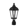 Beaumont Lane Contemporary Outdoor Post Lantern in Textured Black