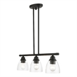 Beaumont Lane Transitional 3-Light Metal Linear Chandelier in Black