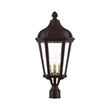 Beaumont Lane Contemporary 3 Light Outdoor Post Lantern in Bronze