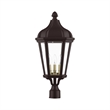 Beaumont Lane Contemporary 3 Light Outdoor Post Lantern in Bronze