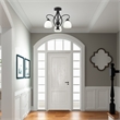 Beaumont Lane Contemporary 3 Light Black Convertible Chandelier/Semi Flush