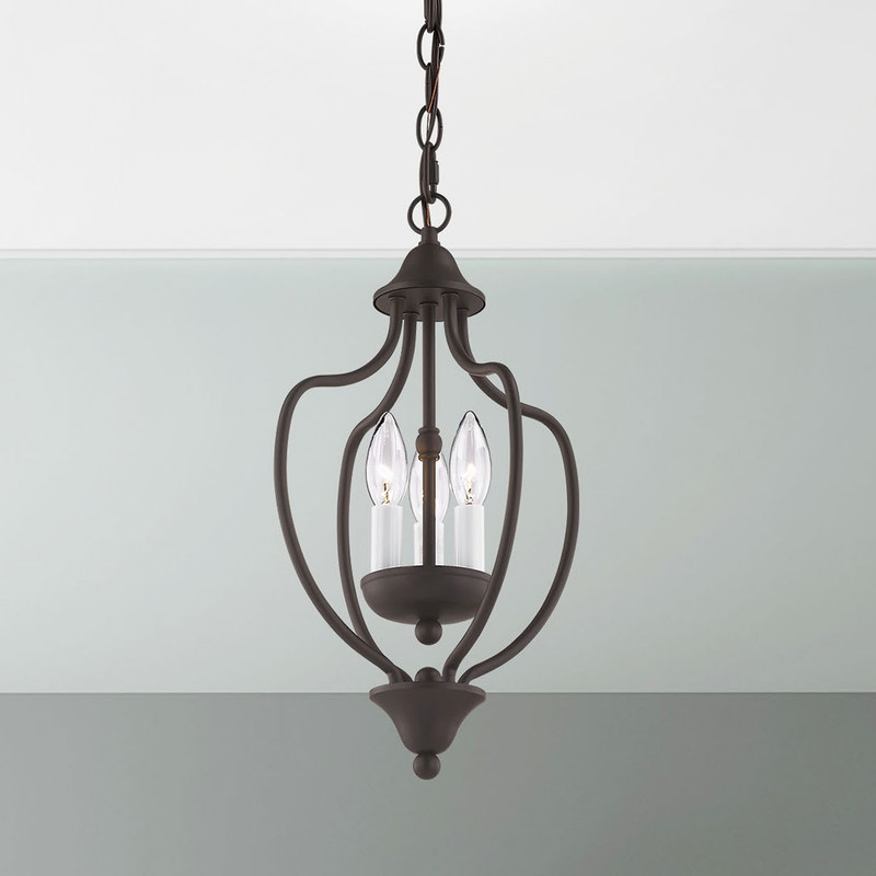 Beaumont Lane Contemporary 3 Light Bronze Chain Hang/Ceiling Mount