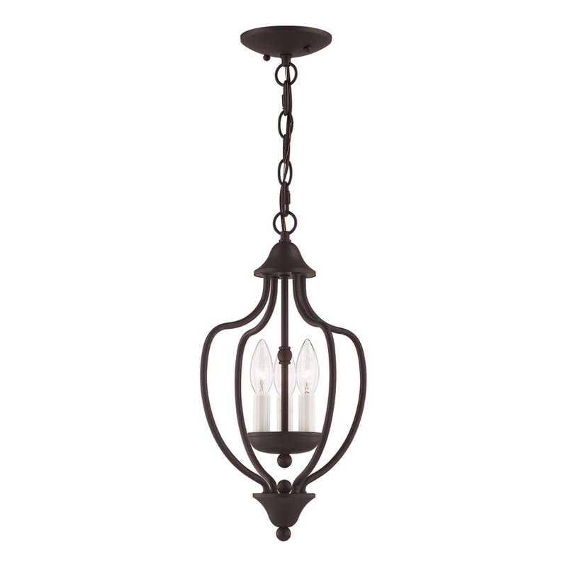 Beaumont Lane Contemporary 3 Light Bronze Chain Hang/Ceiling Mount