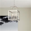 Beaumont Lane Contemporary 3 Light Brushed Nickel Chain Hang/Ceiling Mount