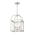 Beaumont Lane Contemporary 3 Light Brushed Nickel Chain Hang/Ceiling Mount