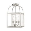 Beaumont Lane Contemporary 3 Light Brushed Nickel Chain Hang/Ceiling Mount