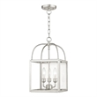 Beaumont Lane Contemporary 3 Light Brushed Nickel Chain Hang/Ceiling Mount