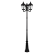 Beaumont Lane Contemporary 3 Light Outdoor Post Lantern in Textured Black