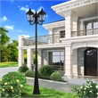 Beaumont Lane Contemporary 3 Light Outdoor Post Lantern in Textured Black