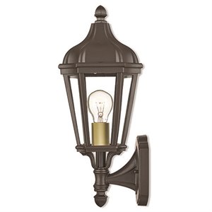 Beaumont Lane Contemporary Aluminum Outdoor Wall Lantern in Bronze