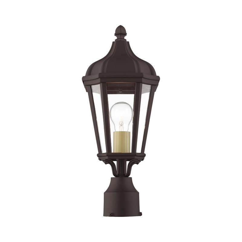 Beaumont Lane Contemporary Aluminum Outdoor Post Lantern in Bronze