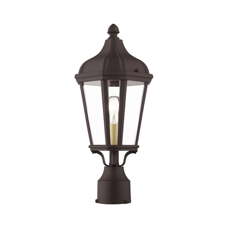 Beaumont Lane Contemporary Aluminum Outdoor Post Lantern in Bronze