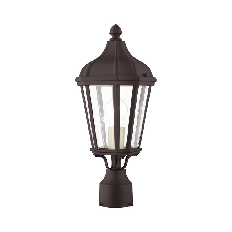 Beaumont Lane Contemporary Aluminum Outdoor Post Lantern in Bronze