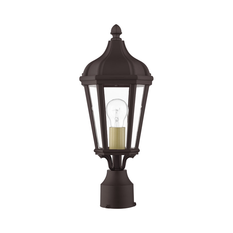 Beaumont Lane Contemporary Aluminum Outdoor Post Lantern in Bronze