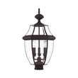 Beaumont Lane Contemporary 3 Light Bronze Outdoor Post Top Lantern