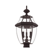 Beaumont Lane Contemporary 3 Light Bronze Outdoor Post Top Lantern