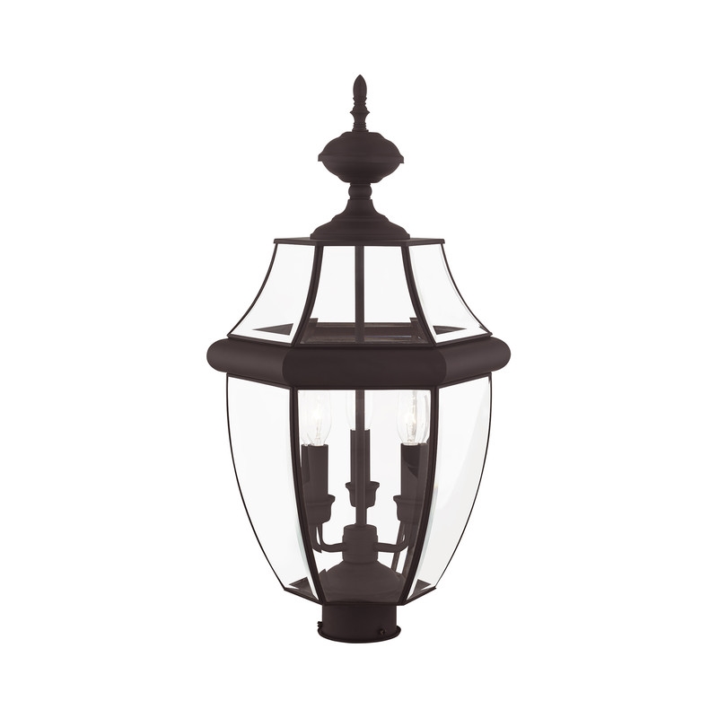 Beaumont Lane Contemporary 3 Light Bronze Outdoor Post Top Lantern
