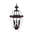 Beaumont Lane Contemporary 3 Light Bronze Outdoor Post Top Lantern